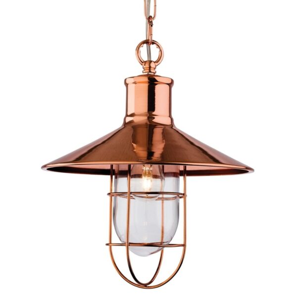 product image for Polished copper glass pendant